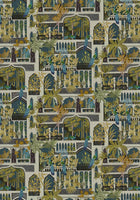 JMW-101121 Peacock Arches Wallpaper by Josephine Munsey