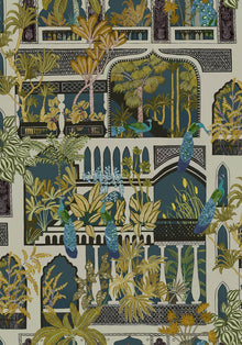 JMW-101121 Peacock Arches Wallpaper by Josephine Munsey