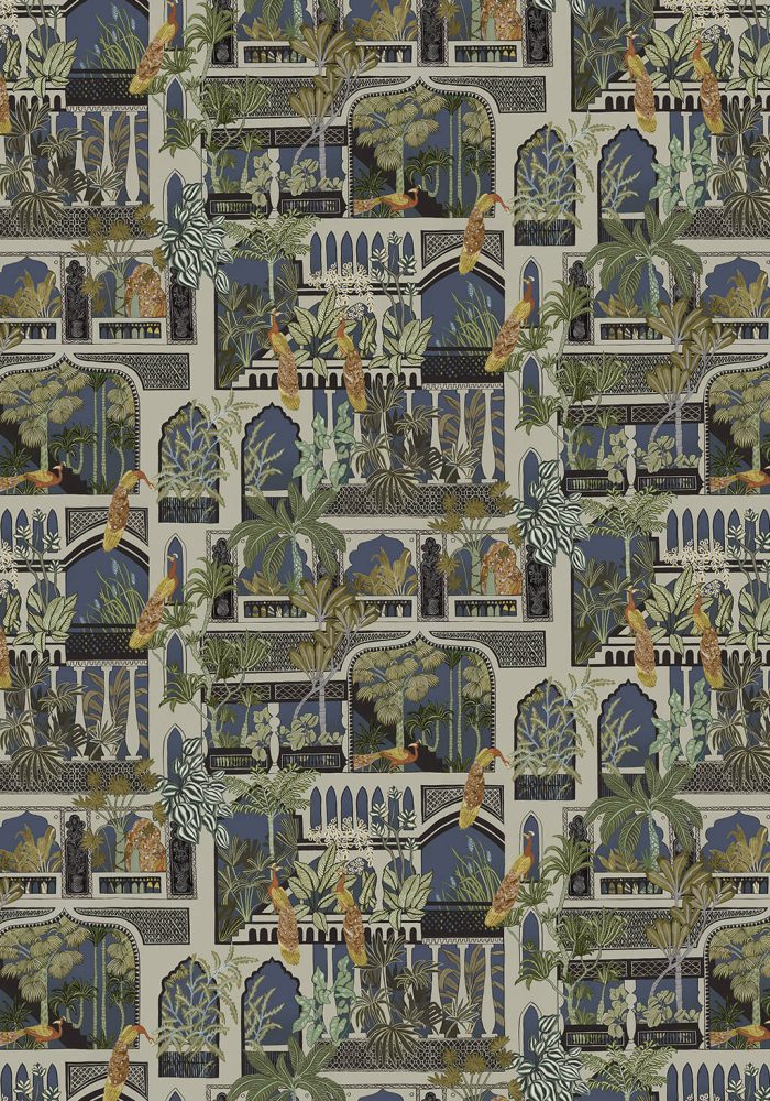 JMW-101131 Peacock Arches Wallpaper by Josephine Munsey