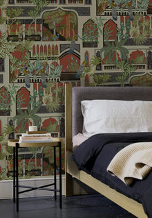 JMW-101141 Peacock Arches Wallpaper by Josephine Munsey