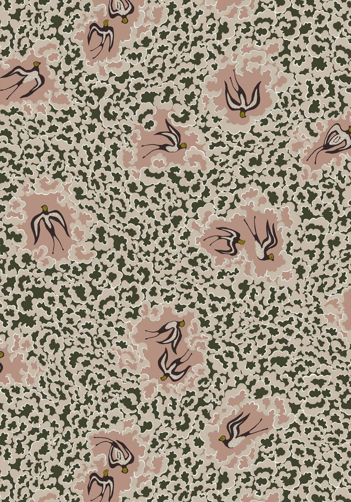 JMW-102011 Bea's Swallows Wallpaper by Josephine Munsey