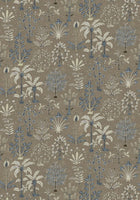 JMW-102311 Cynthia Mushroom and Blue Wallpaper by Josephine Munsey