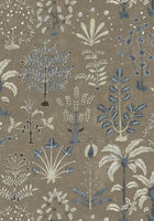JMW-102311 Cynthia Mushroom and Blue Wallpaper by Josephine Munsey