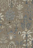 JMW-102311 Cynthia Mushroom and Blue Wallpaper by Josephine Munsey
