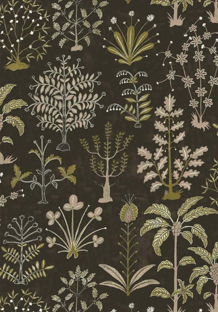 JMW-102331 Cynthia Black and  Olive Wallpaper by Josephine Munsey