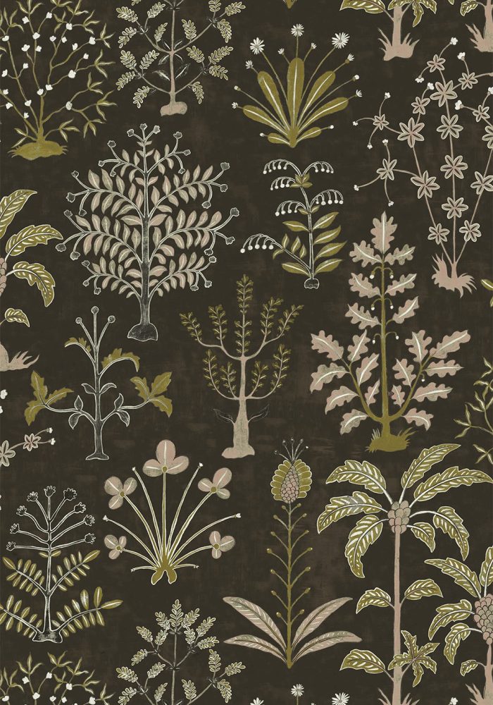 JMW-102331 Cynthia Black and  Olive Wallpaper by Josephine Munsey