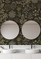 JMW-102331 Cynthia Black and  Olive Wallpaper by Josephine Munsey