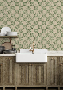 JMW-102401 Cabbage Check Wallpaper by Josephine Munsey