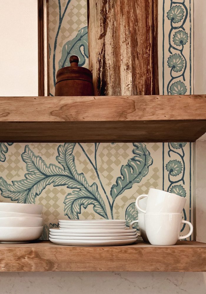 JMW-102801 Floral Check Wallpaper by Josephine Munsey