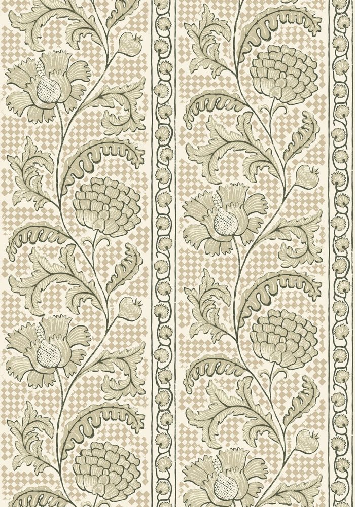 JMW-102811 Floral Check Wallpaper by Josephine Munsey