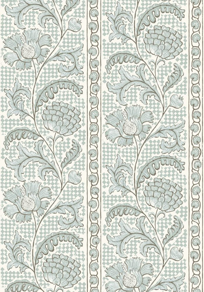 JMW-102821 Floral Check Wallpaper by Josephine Munsey