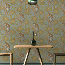 JMW-105401 Simia Blue And Olive Wallpaper by Josephine Munsey