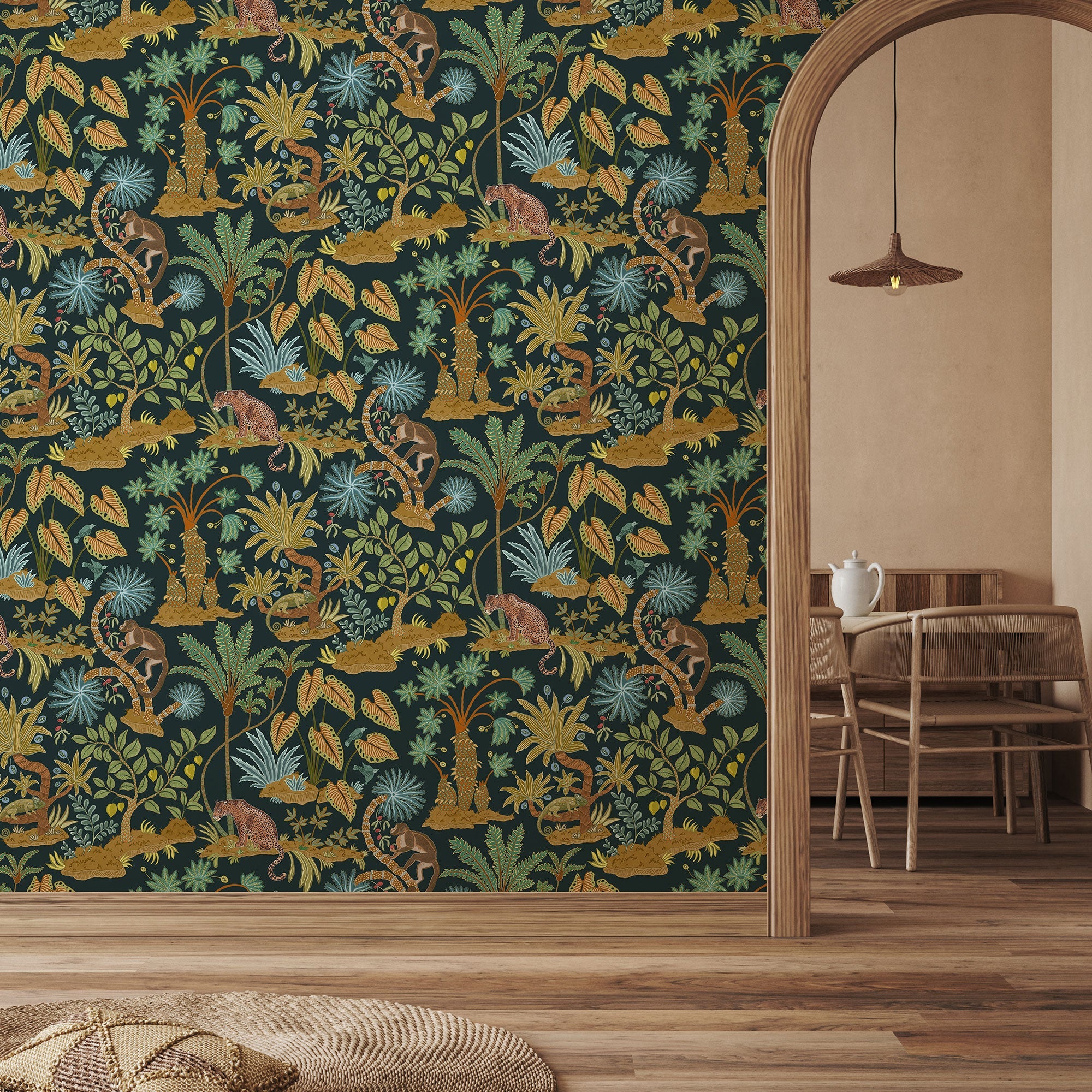 JMW-105511 Paradisum Navy Wallpaper by Josephine Munsey
