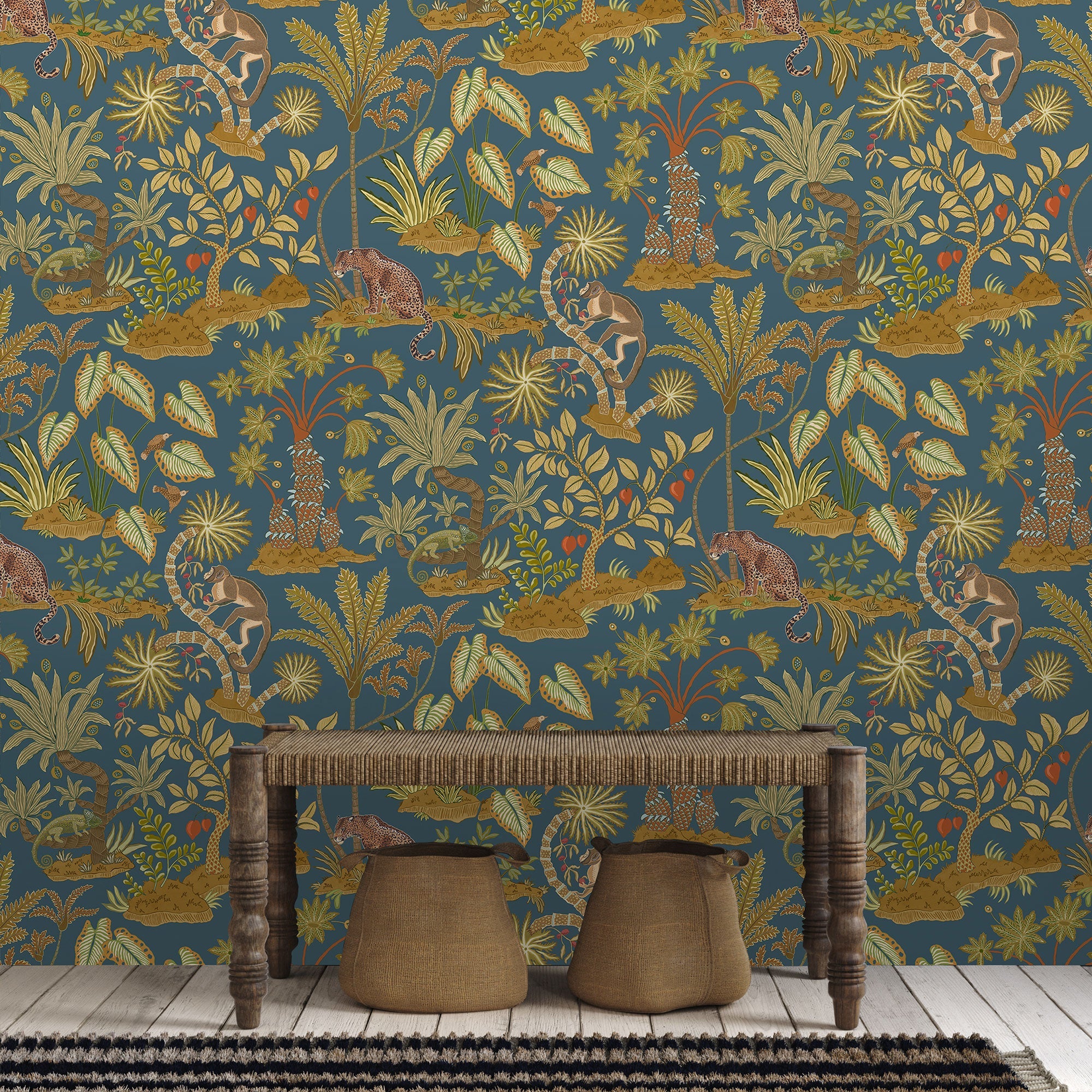 JMW-105521 Paradisum Petrol Wallpaper by Josephine Munsey