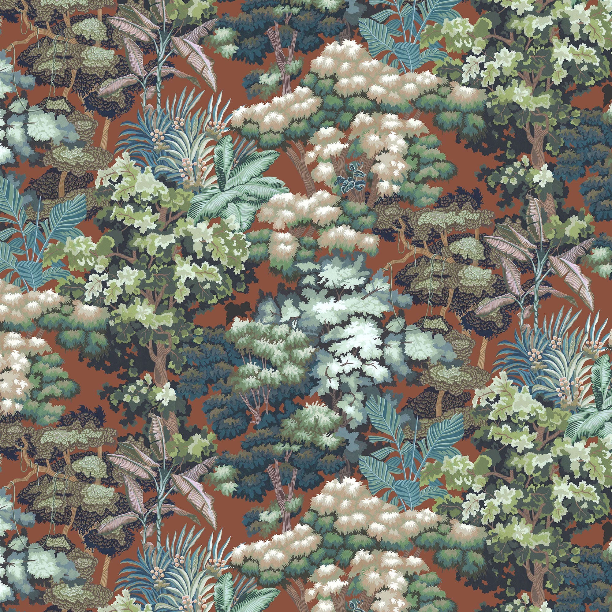 JMW-105621 Canopia Red And Green Wallpaper by Josephine Munsey