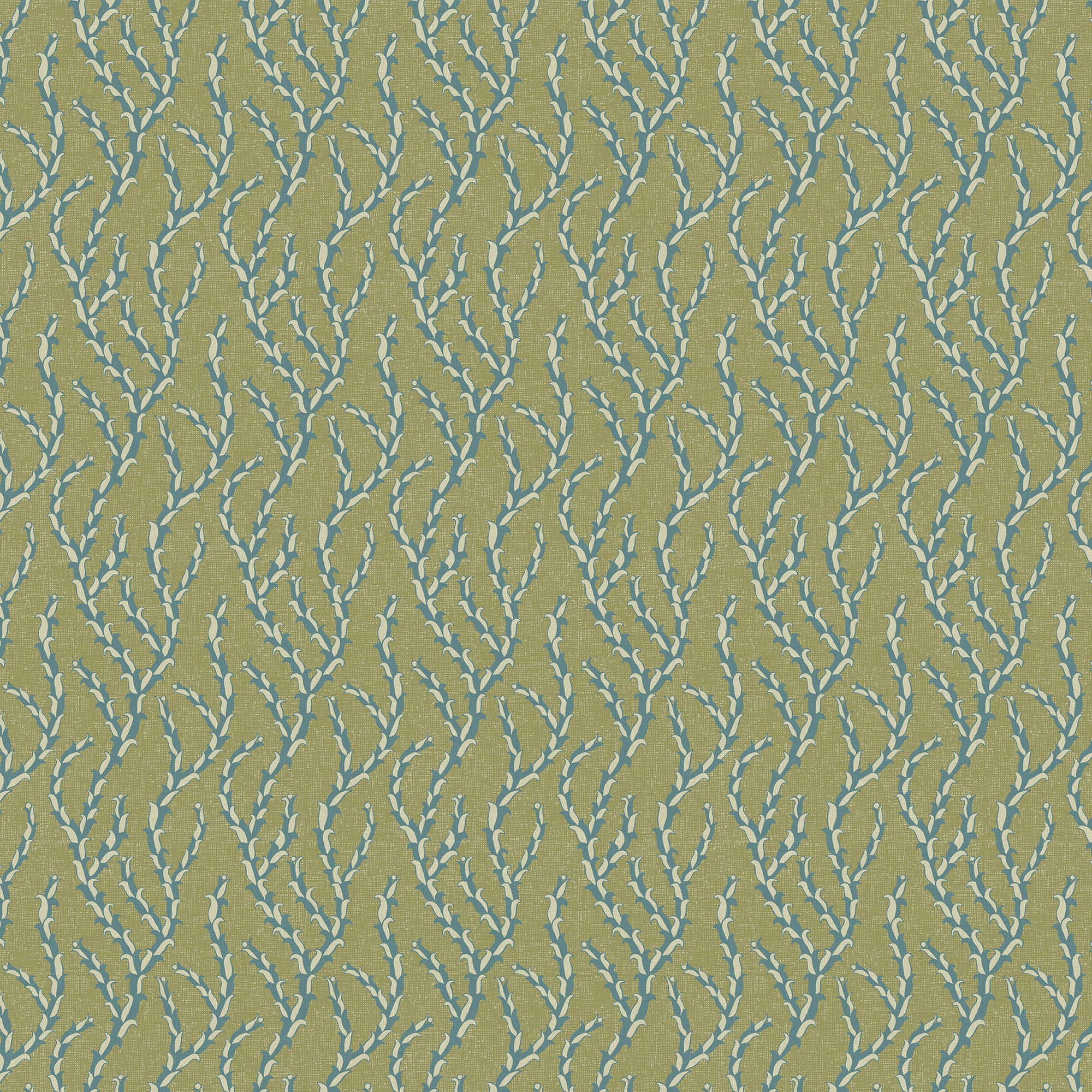 JMW-105731 Tiddle Olive And Blue Wallpaper by Josephine Munsey