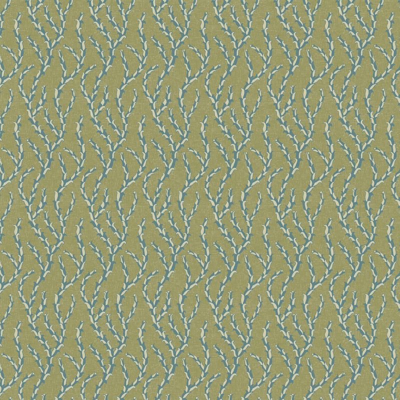 JMW-105731 Tiddle Olive And Blue Wallpaper by Josephine Munsey