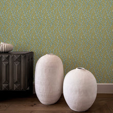 JMW-105731 Tiddle Olive And Blue Wallpaper by Josephine Munsey