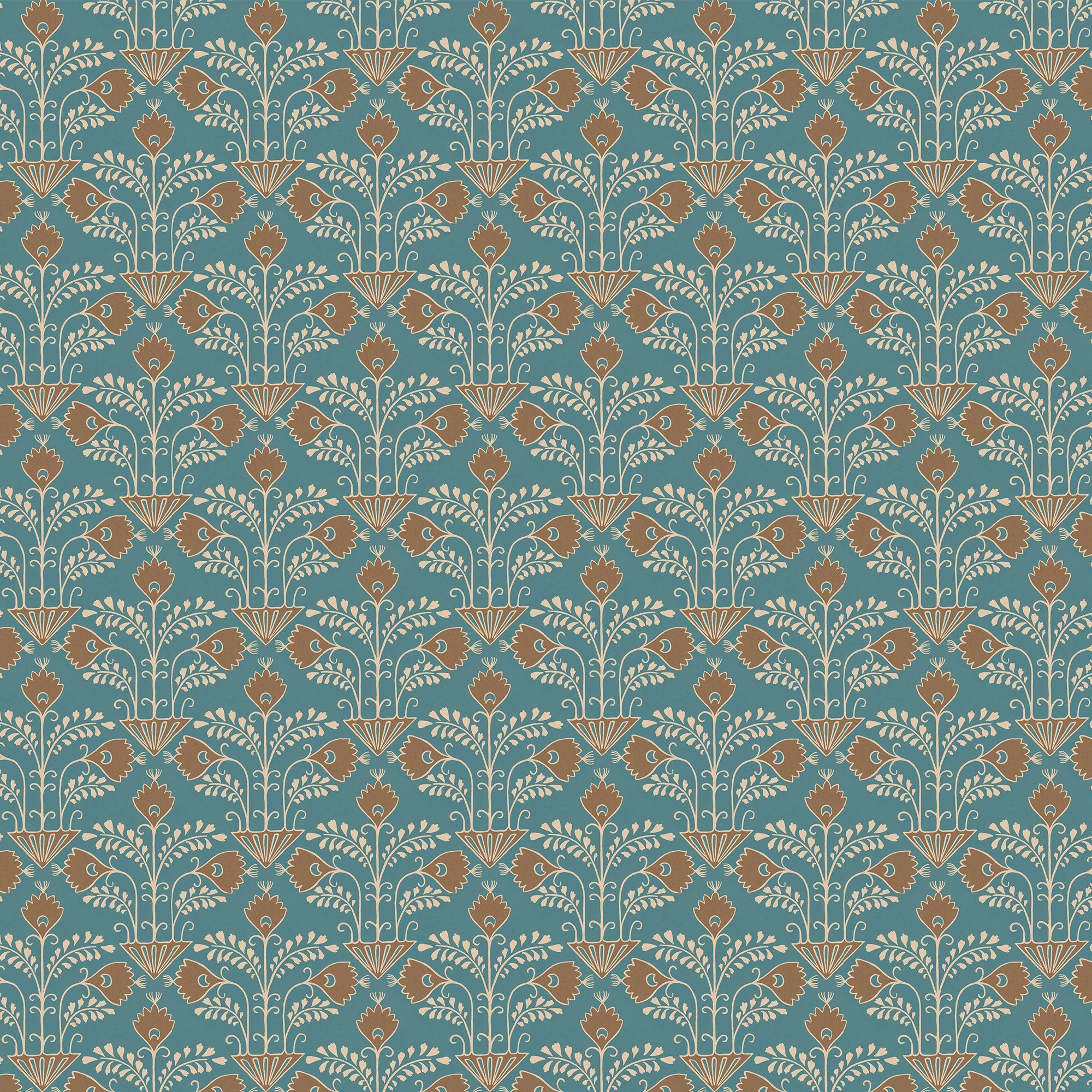 JMW-105801 Brimble Teal And Orange Wallpaper by Josephine Munsey