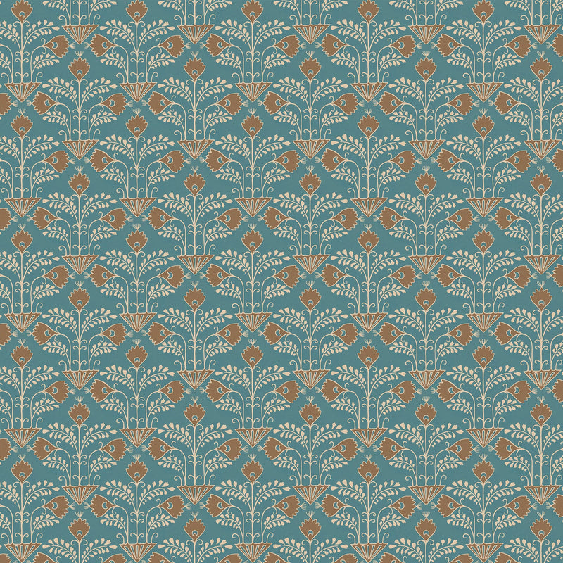 JMW-105801 Brimble Teal And Orange Wallpaper by Josephine Munsey