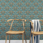 JMW-105801 Brimble Teal And Orange Wallpaper by Josephine Munsey