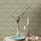 JMW-105831 Brimble Aqua Wallpaper by Josephine Munsey