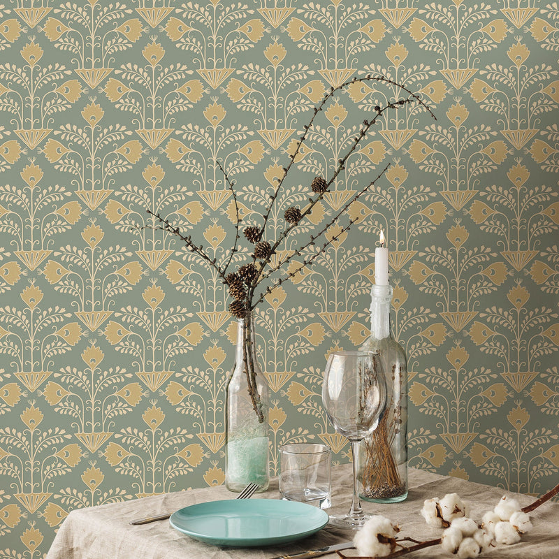 JMW-105831 Brimble Aqua Wallpaper by Josephine Munsey