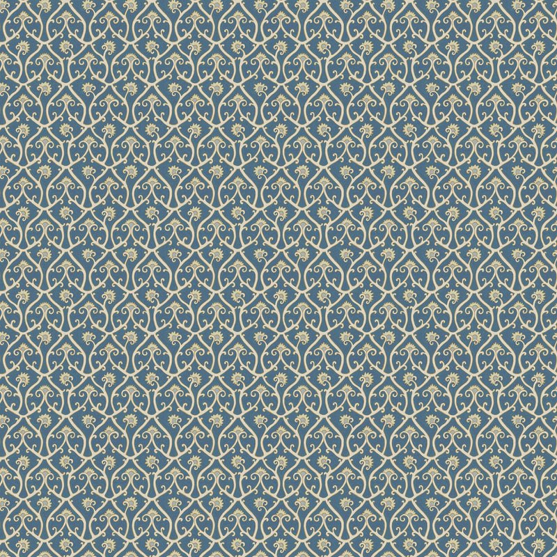 JMW-105931 Mallow Trellis Blue Wallpaper by Josephine Munsey