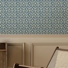 JMW-105931 Mallow Trellis Blue Wallpaper by Josephine Munsey
