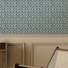 JMW-105931 Mallow Trellis Blue Wallpaper by Josephine Munsey