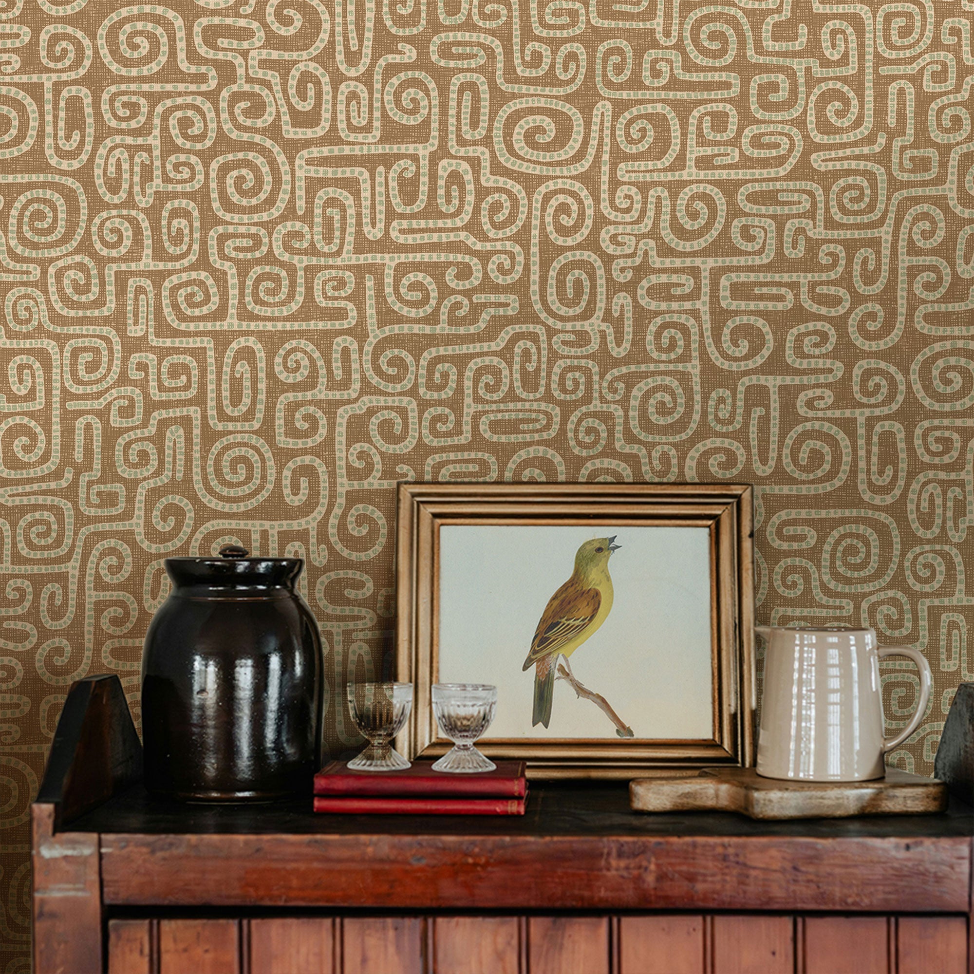 JMW-106011 Wiggleton Brown Wallpaper by Josephine Munsey