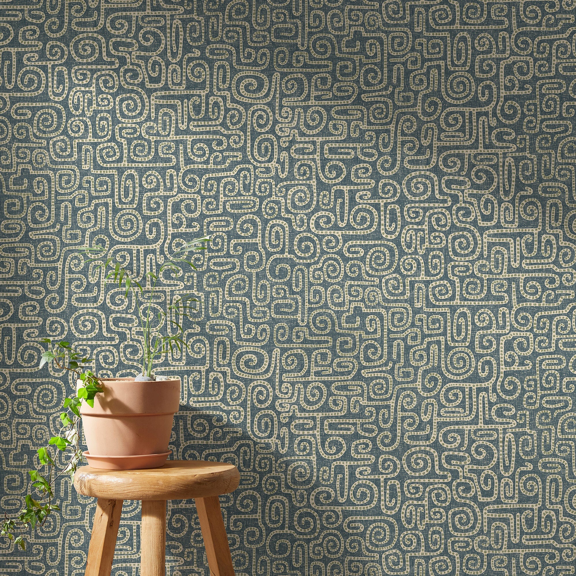 JMW-106041 Wiggleton Navy Wallpaper by Josephine Munsey