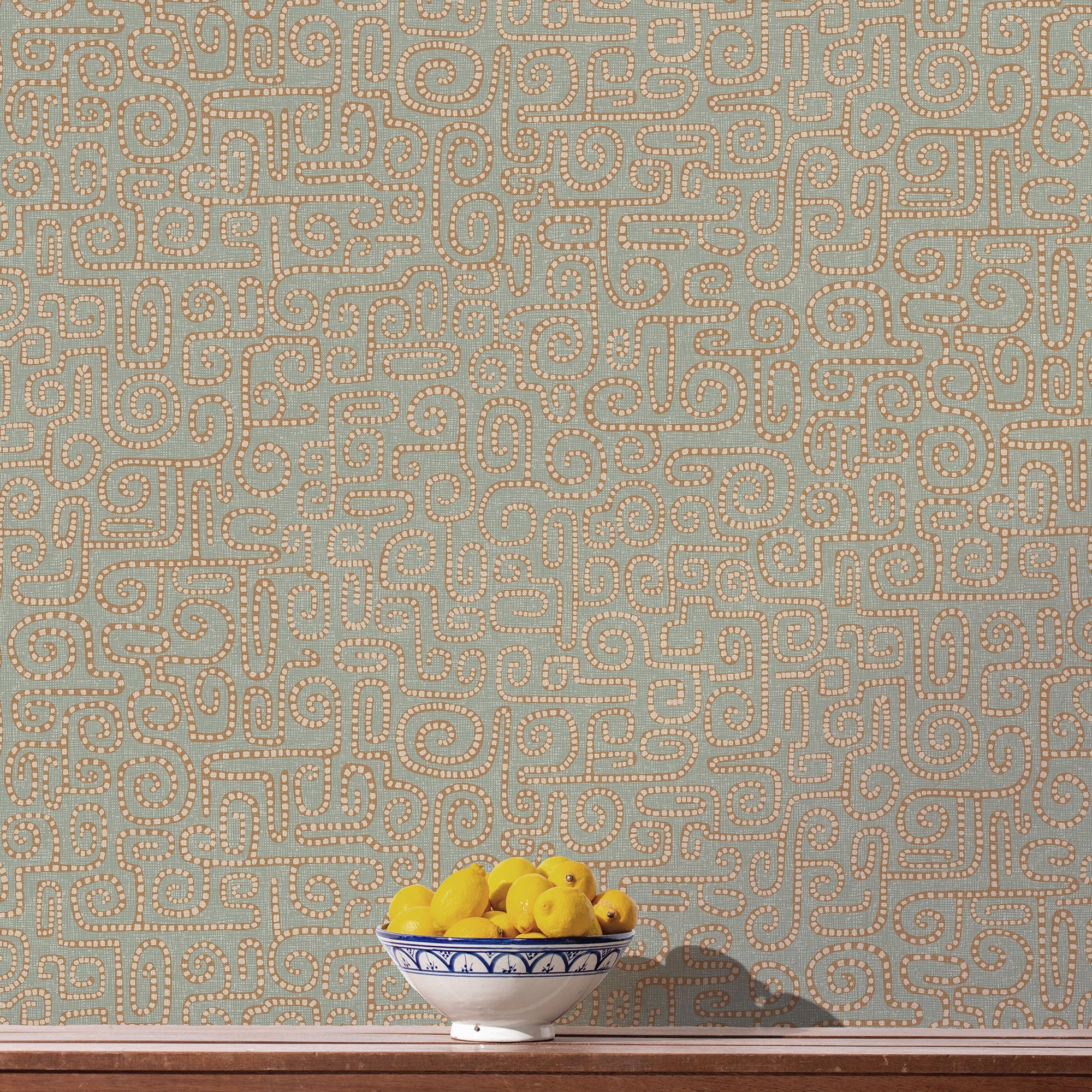 JMW-106061 Wiggleton Aqua Wallpaper by Josephine Munsey