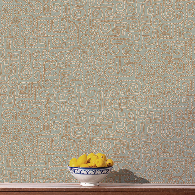 JMW-106061 Wiggleton Aqua Wallpaper by Josephine Munsey