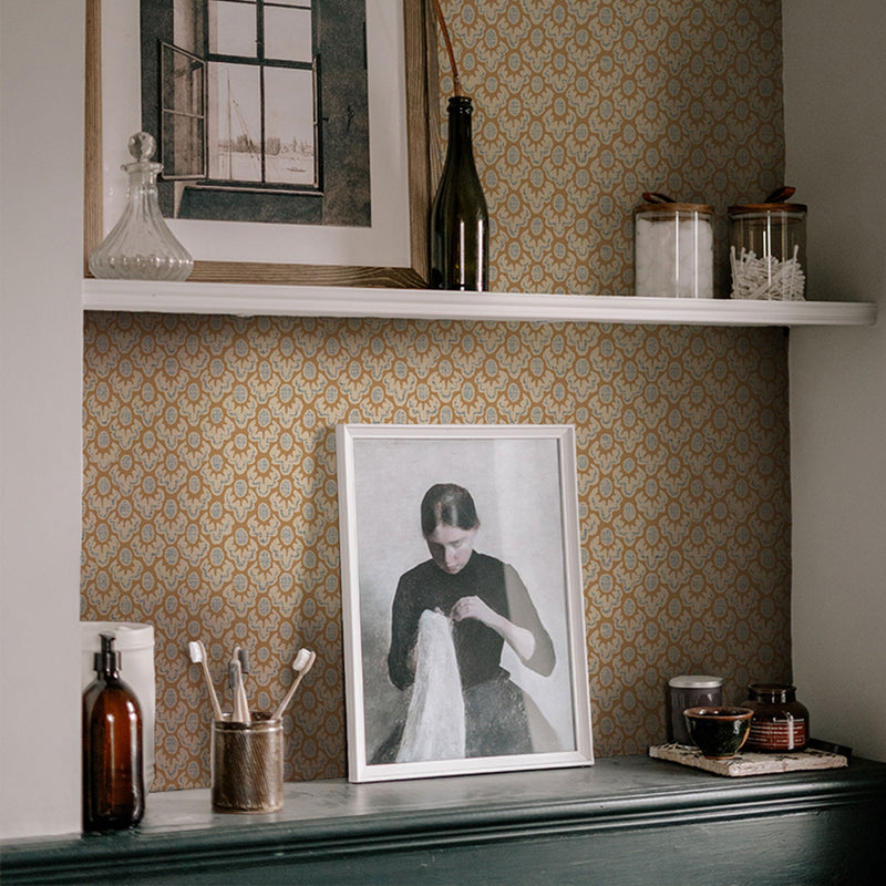 JMW-106111 Brindle Dot Yellow Wallpaper by Josephine Munsey