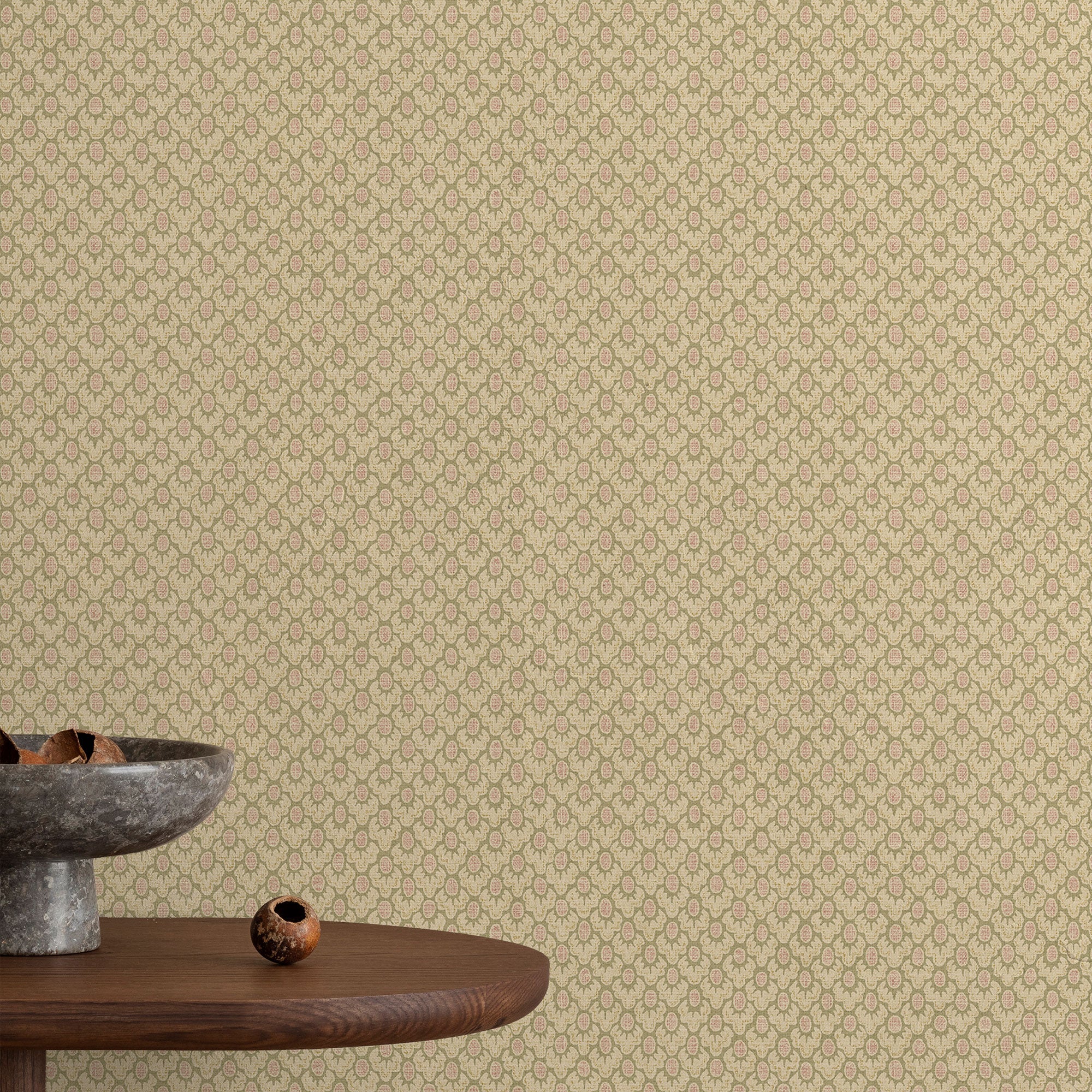 JMW-106131 Brindle Dot Olive Wallpaper by Josephine Munsey
