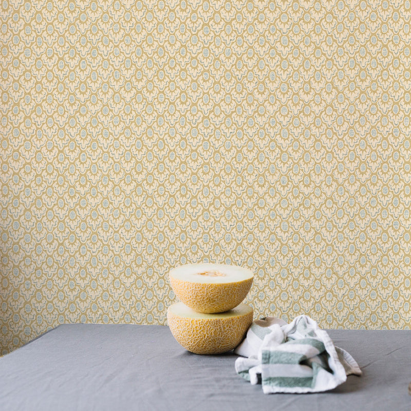 JMW-106141 Brindle Dot Green And Blue Wallpaper by Josephine Munsey
