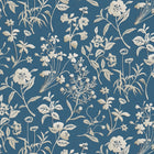 JMW-106301 Paper Flora Blue Wallpaper by Josephine Munsey