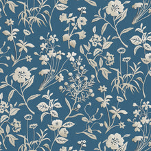 JMW-106301 Paper Flora Blue Wallpaper by Josephine Munsey