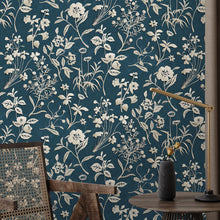 JMW-106311 Paper Flora Navy Wallpaper by Josephine Munsey