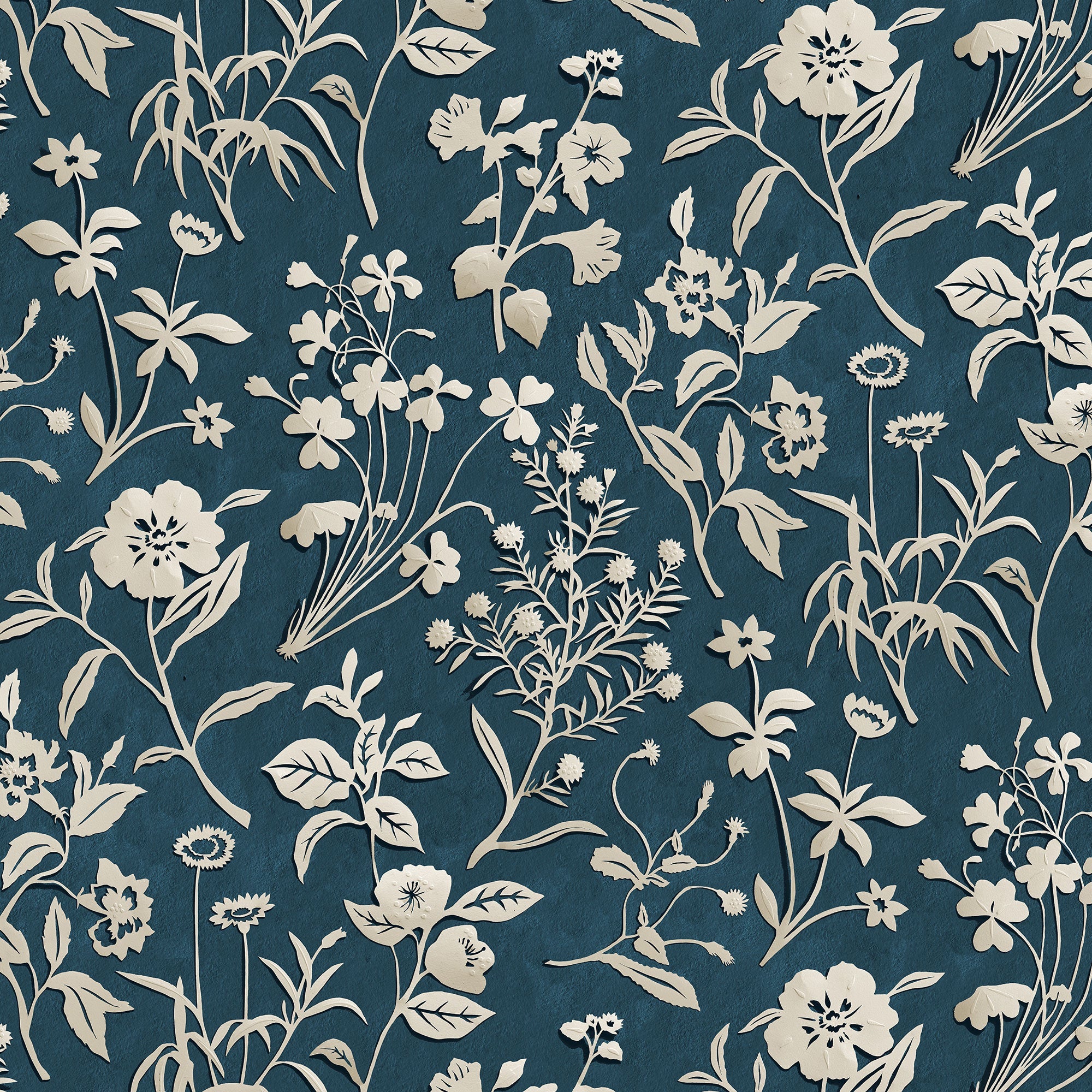 JMW-106311 Paper Flora Navy Wallpaper by Josephine Munsey