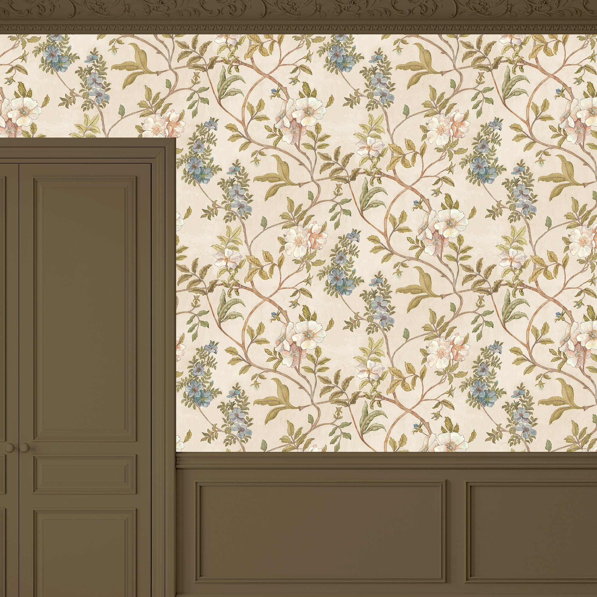 JMW-106421 Flory Olive Wallpaper by Josephine Munsey