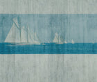 JO1003-1 Sailboat Turquesa Journeys I Mural by Tres Tintas