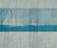 JO1003-1 Sailboat Turquesa Journeys I Mural by Tres Tintas