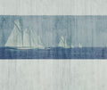 Sailboat Azul Journeys I Mural by Tres Tintas