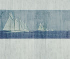 JO1003-2 Sailboat Azul Journeys I Mural by Tres Tintas