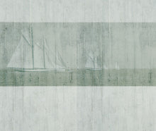 JO1003-3 Sailboat Verd Journeys I Mural by Tres Tintas