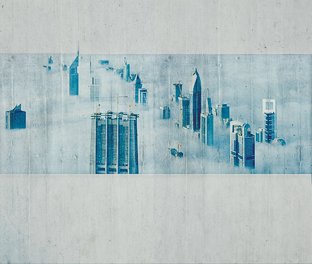 JO1005-1 Dubai Blue Journeys I Mural by Tres Tintas