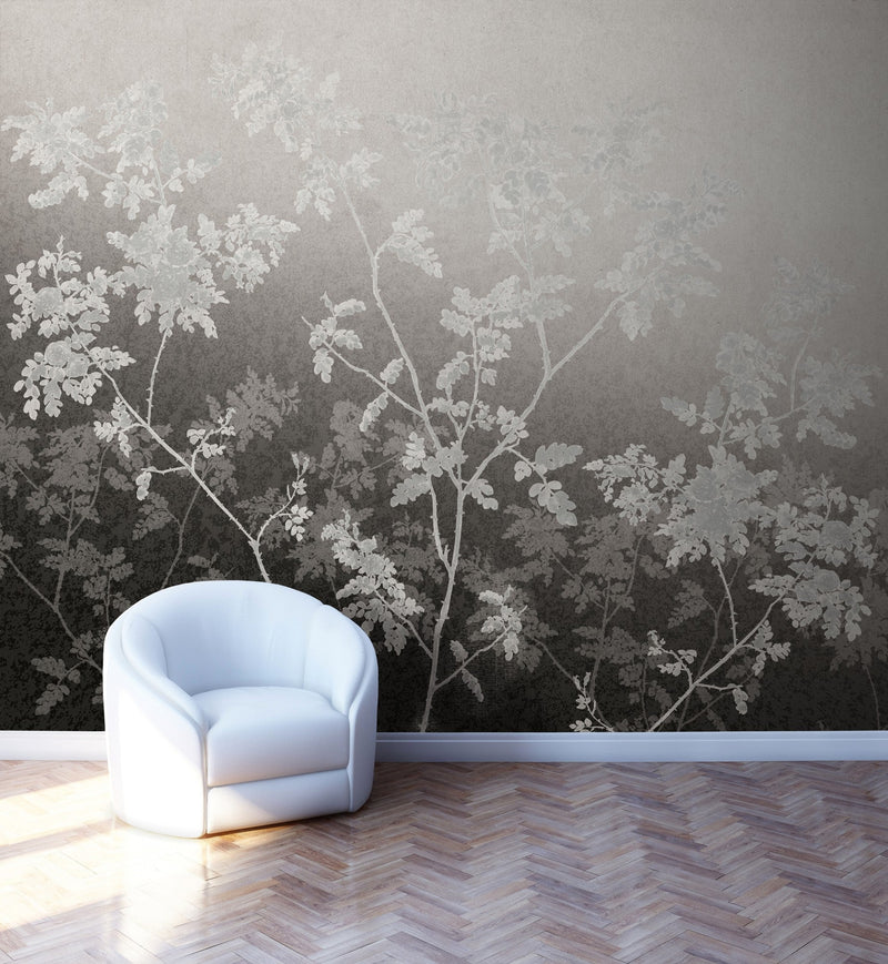JO1006-3 English Garden Gris Journeys I Mural by Tres Tintas