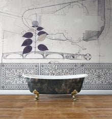 JO1008-3 Bridge Gris Journeys I Mural by Tres Tintas
